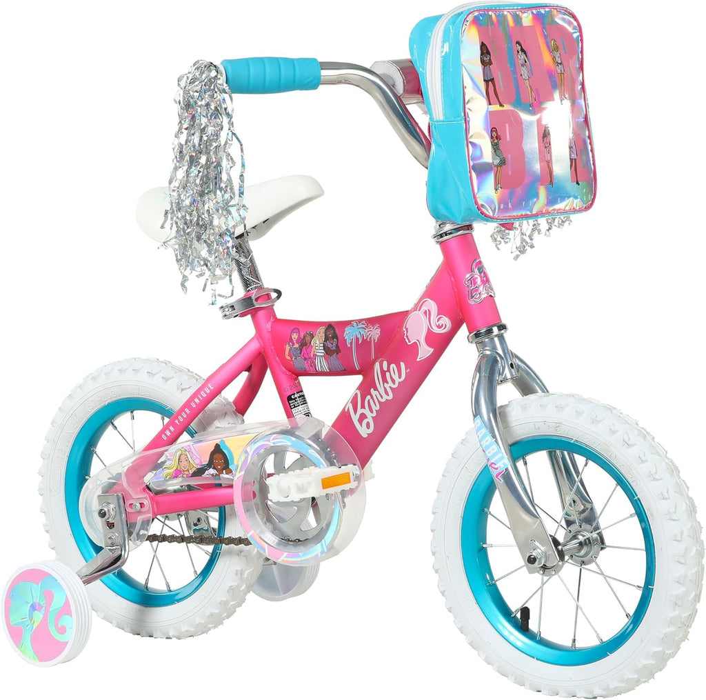 Vélo pour filles Dynacraft Barbie 16 pouces pour enfants de 5 à 7 ans - Design amusant et élégant, robuste et durable, parfait pour les enfants qui apprennent à faire du vélo, facile à assembler, idéal pour les jeunes cyclistes - Enhanced