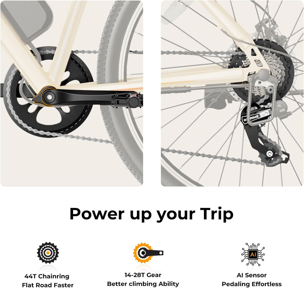 Vélo électrique EB5, moteur 500 W, autonomie 64 km, vitesse 32 km/h - Enhanced