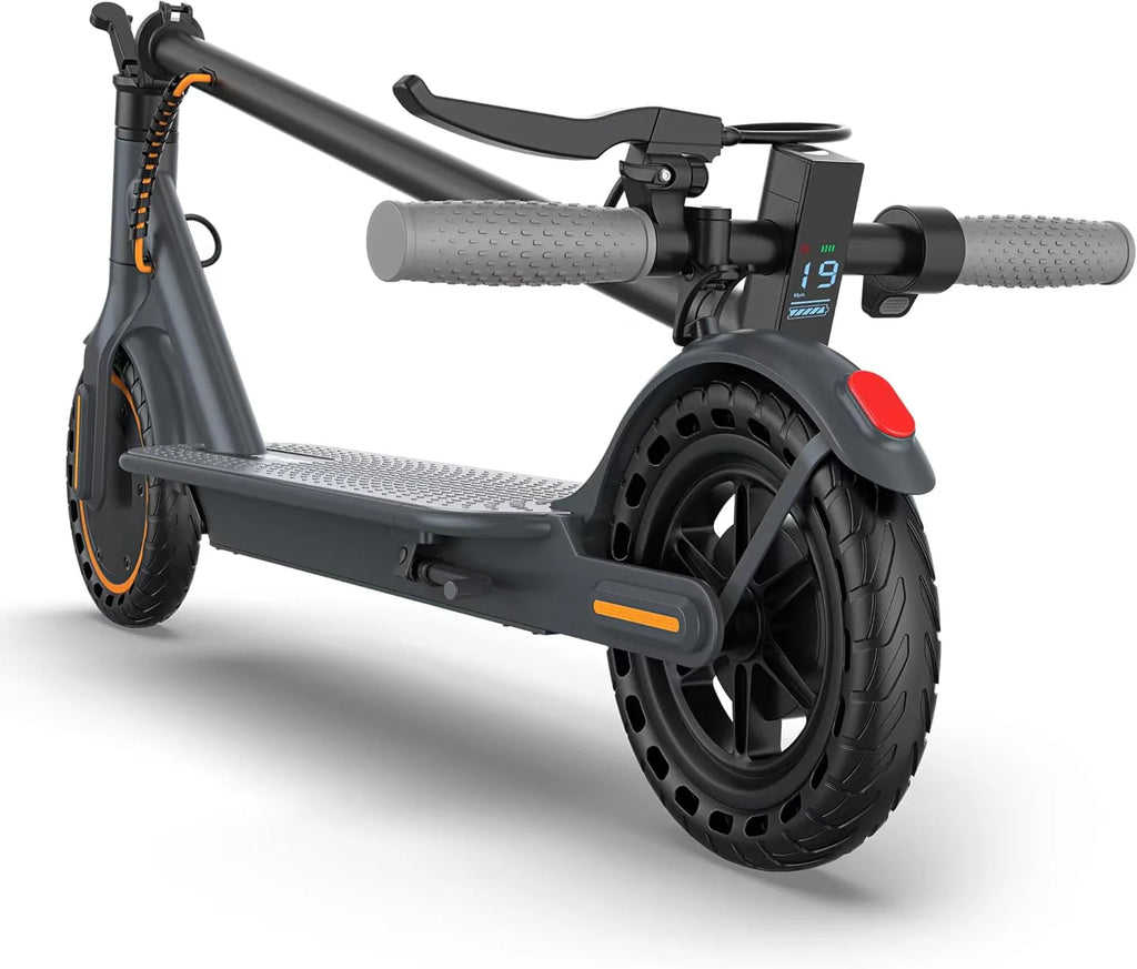 Trottinette électrique, moteur puissant de 350 W/500 W, pneus pleins de 8,5/10 pouces, vitesse de 19/22 mph, autonomie de 28/21/12 miles, double freinage - Enhanced