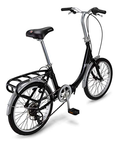 Vélo pliant Schwinn Loop pour adultes (hommes et femmes), roues de 20 pouces, transmission à 7 vitesses - Enhanced