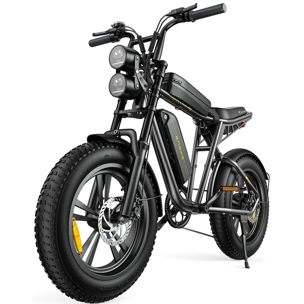 Vélo électrique AKEZ pour adultes - Cyclomoteur électrique 1000 W, vitesse maximale de 45 km/h, batterie amovible 48 V 13 A, autonomie jusqu'à 151 km, tout-terrain, pneus larges 20 x 4,0, suspension intégrale, 7 vitesses, certifié UL - Enhanced