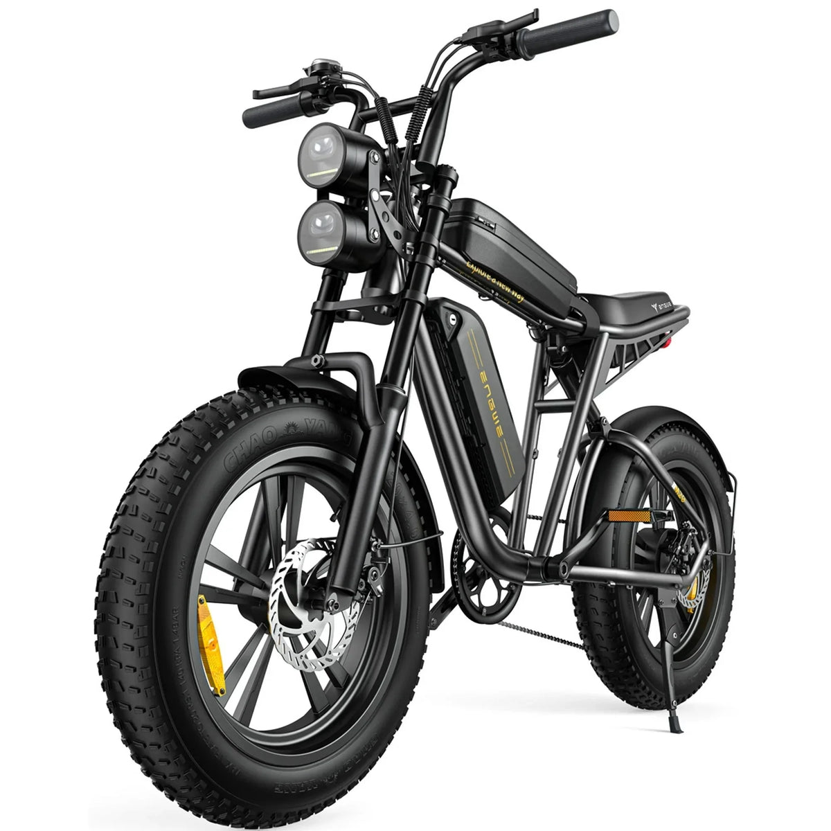Vélo électrique AKEZ pour adultes - Cyclomoteur électrique 1000 W, vitesse maximale de 45 km/h, batterie amovible 48 V 13 A, autonomie jusqu'à 151 km, tout-terrain, pneus larges 20 x 4,0, suspension intégrale, 7 vitesses, certifié UL - Enhanced