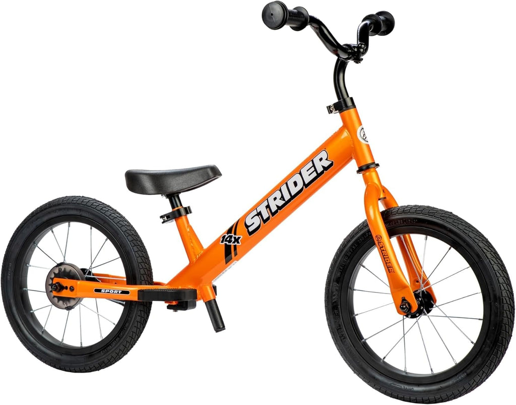 Strider 14x Classic, draisienne pour enfants de 3 à 6 ans - Comprend des poignées personnalisées, un siège rembourré, un repose-pieds performant et des pneus tout usage - Montage et réglages faciles - Enhanced
