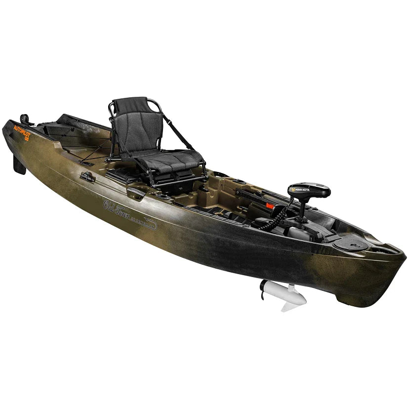 Kayak de pêche motorisé Old Town Sportsman AutoPilot 120 avec moteur de pêche à la traîne Minn Kota, 3,66 m (12 pi) - Enhanced