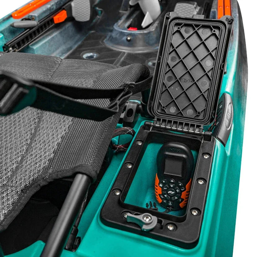 Kayak de pêche motorisé Old Town Sportsman AutoPilot 120 avec moteur de pêche à la traîne Minn Kota 12 pieds (bleu) - Enhanced