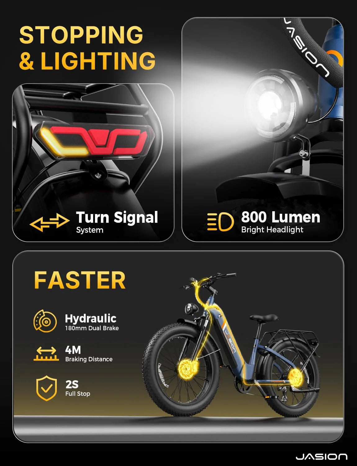 Vélo électrique Thunder 1500 W, vitesse supérieure à 48 km/h, autonomie de 129 km, pneus larges, freins à disque hydrauliques - Enhanced