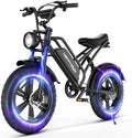 Vélo électrique Happyrun pour adultes, pneus larges de 20 pouces, moteur de 750 W, batterie amovible 48 V 18 Ah, vitesse maximale de 20 mi/h et autonomie de 68 miles. - Enhanced
