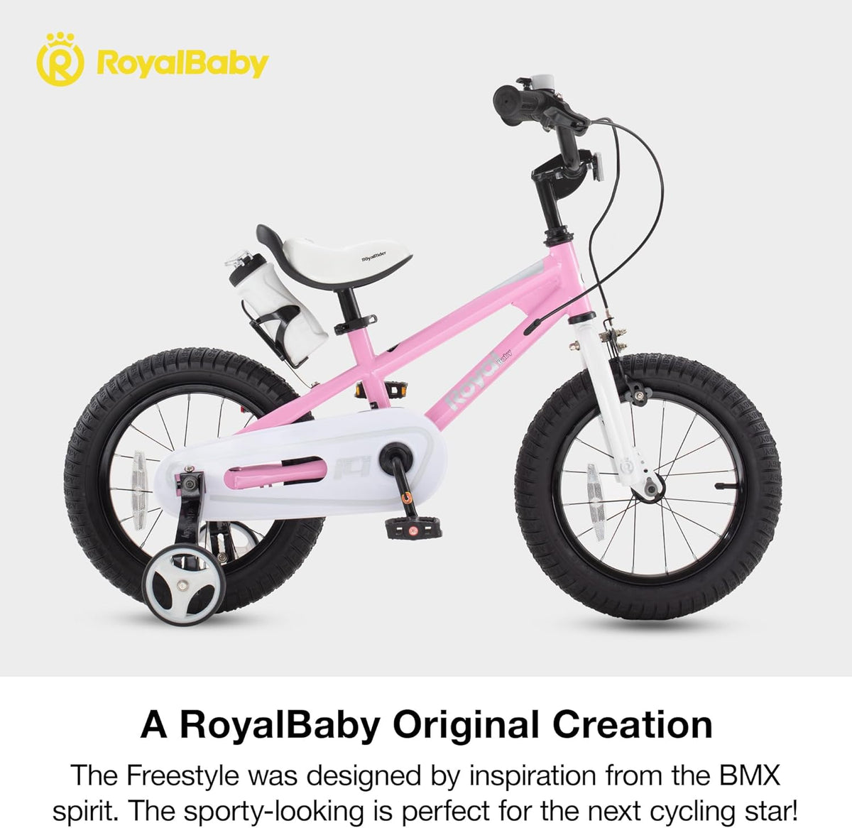 Vélo enfant RoyalBaby avec double frein à main pour débutants, tailles 12, 14, 16, 18 et 20 pouces, pour garçons et filles de 3 à 10 ans. - Enhanced