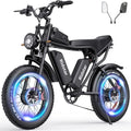 Vélo électrique Q20, 2000 W, 52 V, autonomie de 48 à 290 km, VTT électrique tout-terrain à gros pneus pour adultes - Enhanced