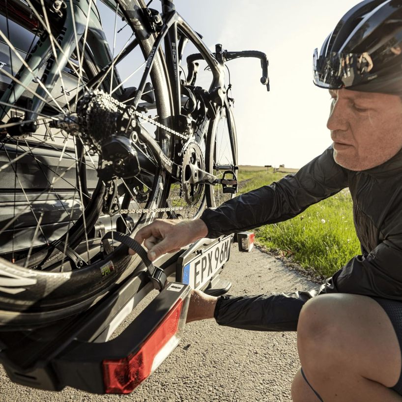 Porte-vélos Thule EasyFold XT pour attelage, 2 vélos, argent - Enhanced