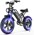 Vélo électrique Happyrun pour adultes, pneus larges de 20 pouces, moteur de 750 W, batterie amovible 48 V 18 Ah, vitesse maximale de 20 mi/h et autonomie de 68 miles. - Enhanced