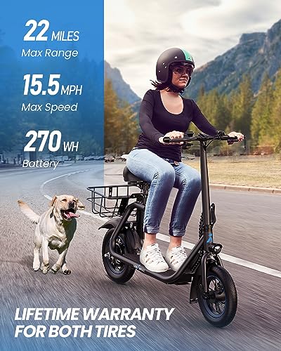 Trottinette électrique URBANMAX C1 avec siège, moteur puissant de 450 W, autonomie jusqu'à 35 km - Enhanced