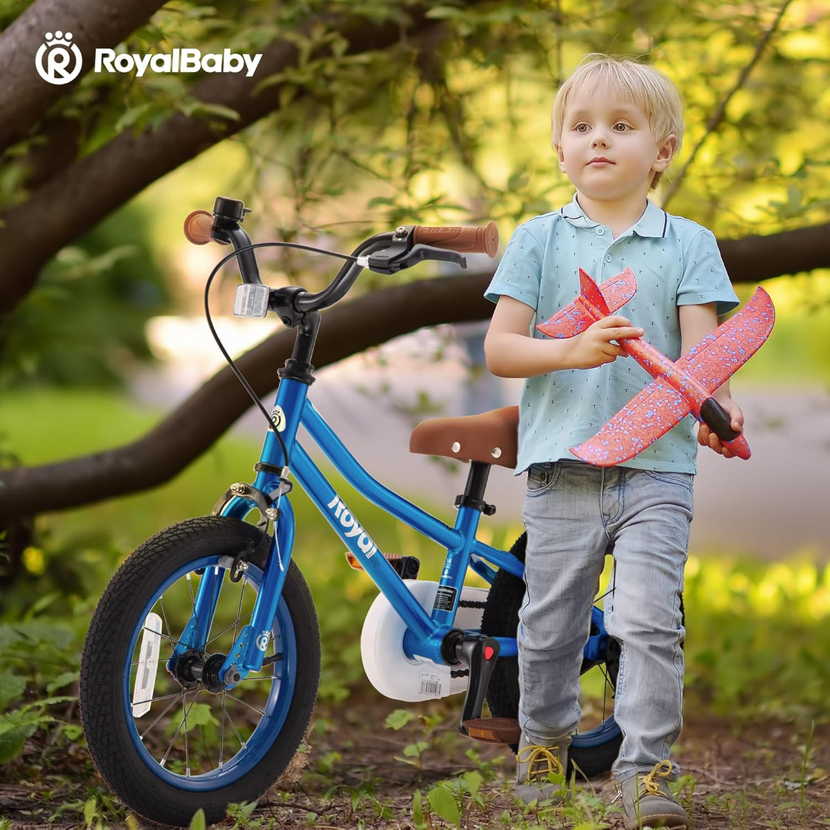Vélo enfant RoyalBaby Terra EZ Balance, vélo convertible à pédales, 14, 16 et 18 pouces, facile à apprendre à pédaler, pour garçons et filles de 3 à 9 ans, débutants. - Enhanced