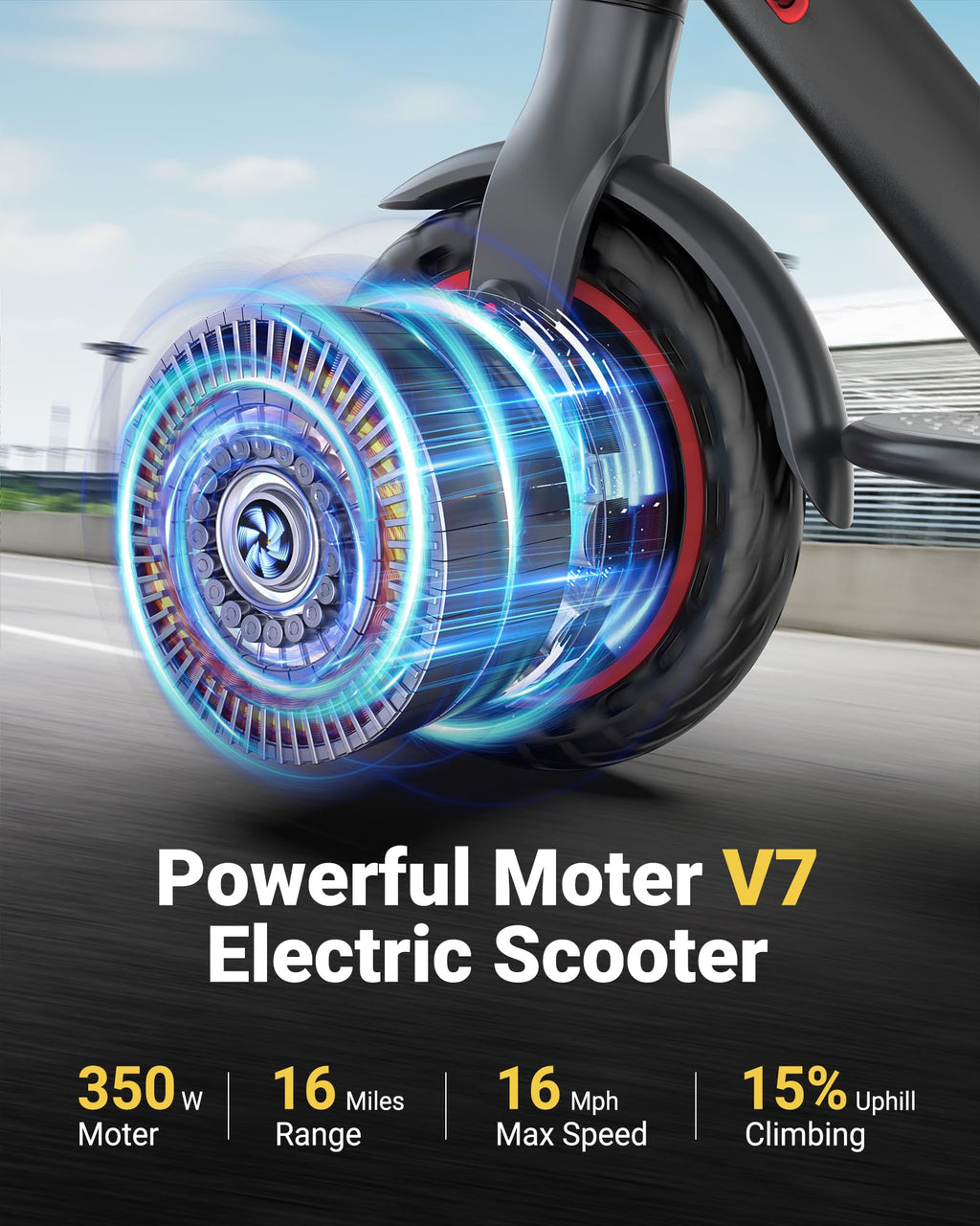 Trottinette électrique MAXSHOT pour adultes - 350 W/500 W, 30/35 km/h - Enhanced