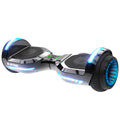 Hoverboard GOTRAX GLIDE PRO Bluetooth, roues de 6,5 pouces et lumières 7 couleurs, scooter auto-équilibré pour enfants et adultes de 20 à 80 kg, argent - Enhanced