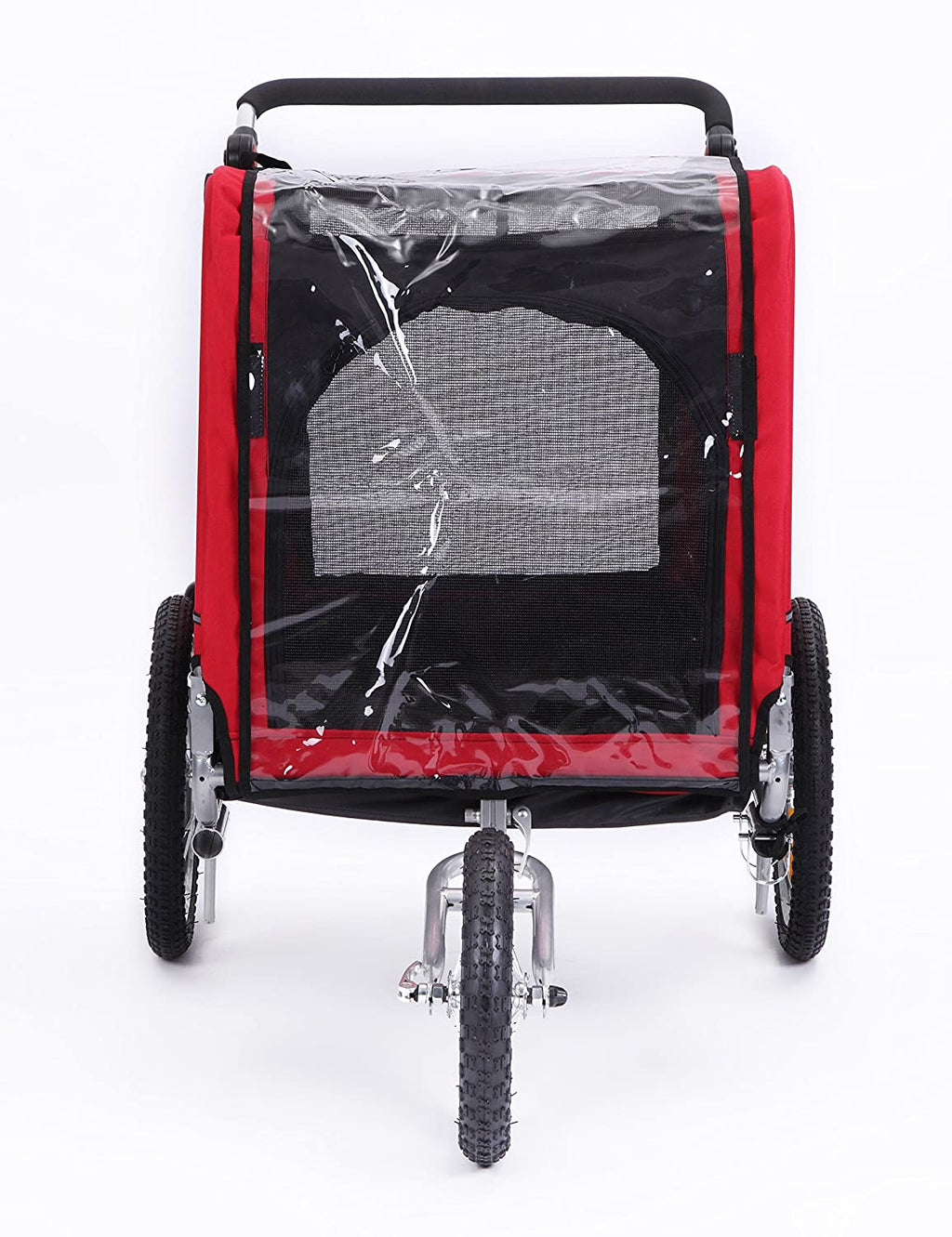 Remorque vélo 3 en 1 de luxe grande taille avec suspension, pour animaux de compagnie, joggeur ou cage à chien 10308 - Enhanced