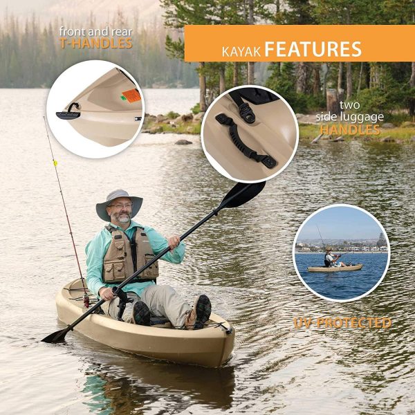Pack de 2 kayaks de pêche Lifetime 90806 Tamarack Angler 100 C (pagaies incluses) - Enhanced