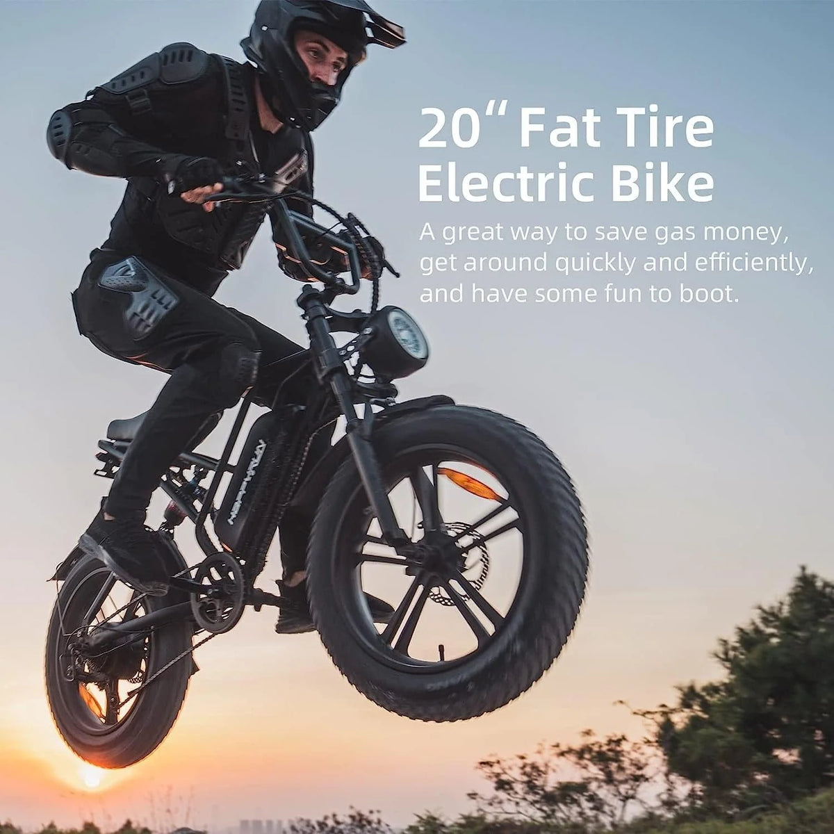 Vélo électrique Happyrun pour adultes, pneus larges de 20 pouces, moteur de 750 W, batterie amovible 48 V 18 Ah, vitesse maximale de 20 mi/h et autonomie de 68 miles. - Enhanced