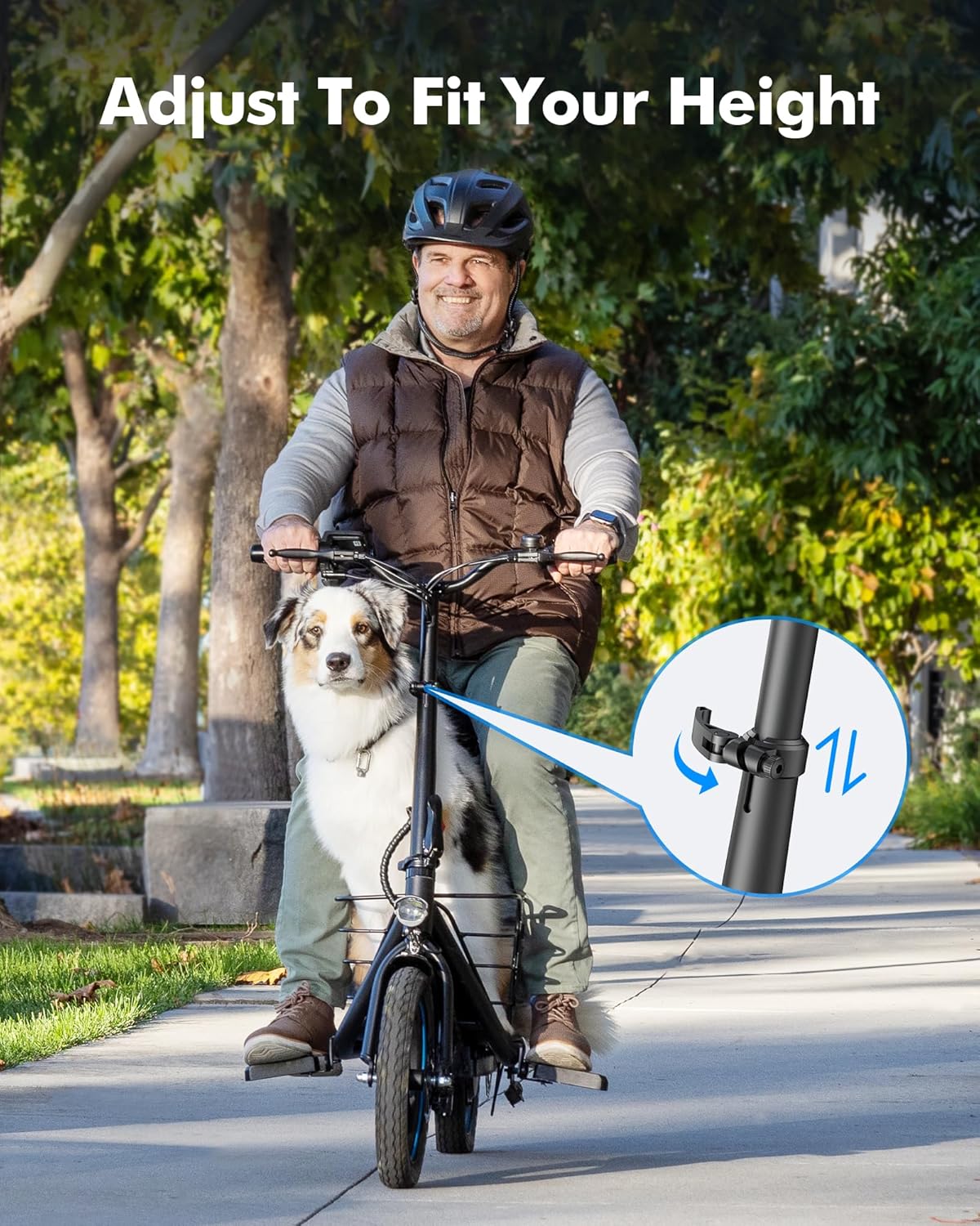 Trottinette électrique pour adultes avec grand panier central - Enhanced