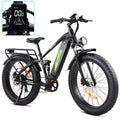 Vélo électrique pour adultes 1000 W, batterie 48 V 17,5 Ah, VTT tout suspendu avec pneus larges de 26 pouces, vitesse maximale de 45 km/h, 7 vitesses, autonomie de 96 km, certifié UL - Enhanced