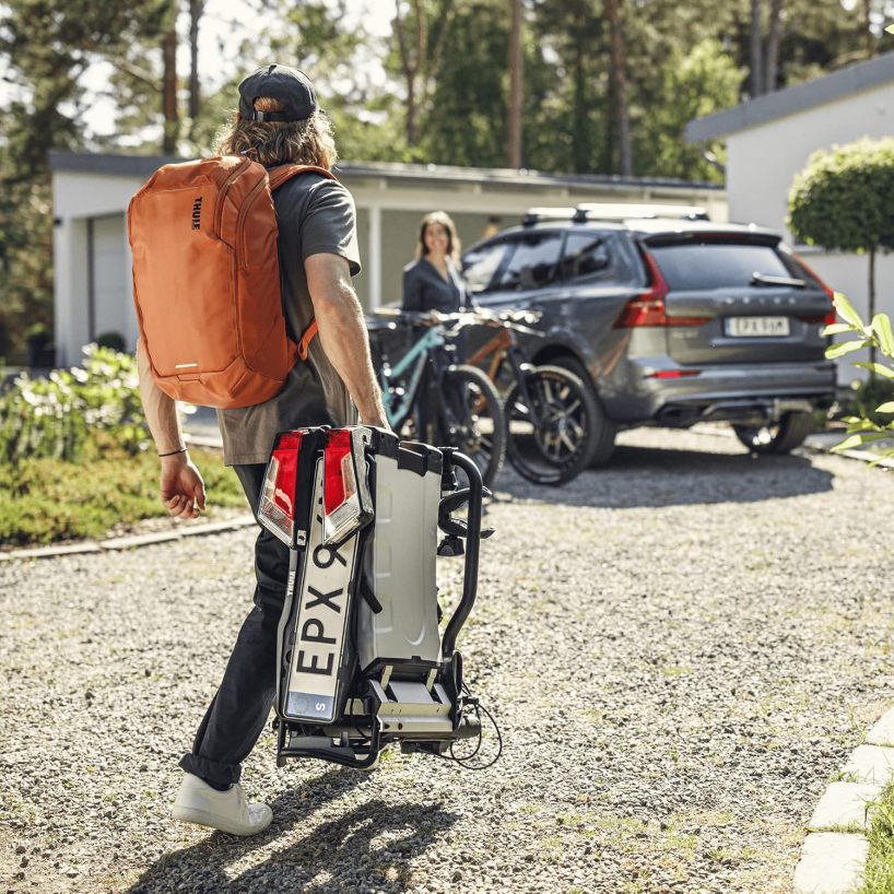 Porte-vélos Thule EasyFold XT pour attelage, 2 vélos, argent - Enhanced