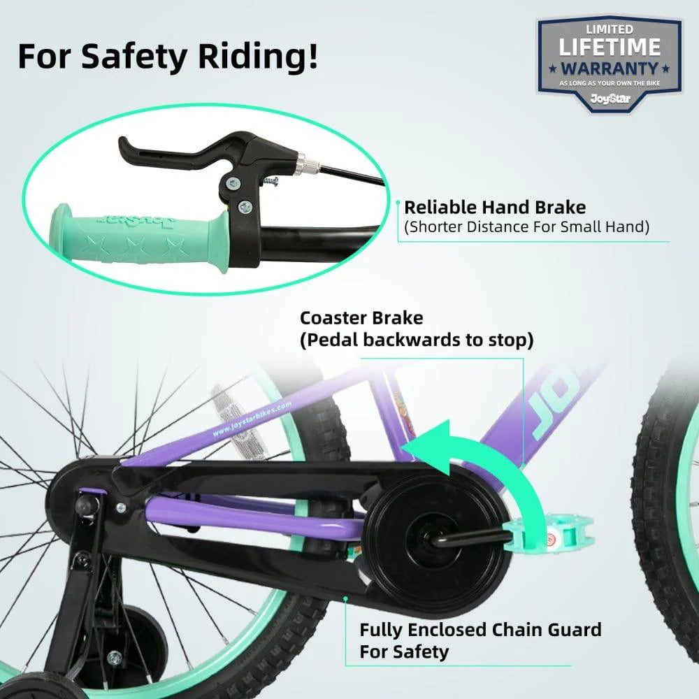Vélo enfant JOYSTAR NEO 20 pouces avec stabilisateurs - Enhanced