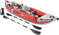 Kayak gonflable monoplace avec pagaies, pompe et porte-cannes à pêche - Enhanced