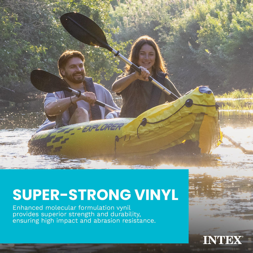 Ensemble de kayak gonflable INTEX Explorer K2 pour 2 personnes - Enhanced