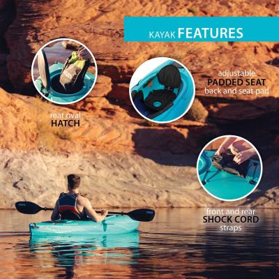 Kayak assis Lifetime Guster 100 (paquet de 2) 457 - Enhanced