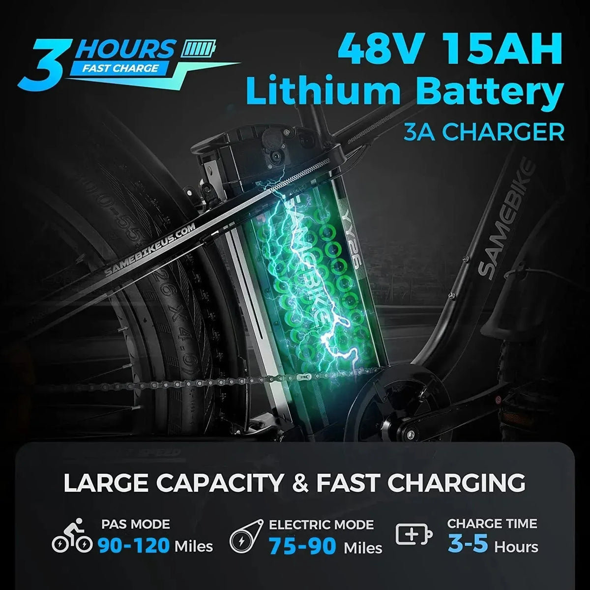 Vélo électrique d'extérieur avec batterie au lithium 48V/15Ah - Enhanced