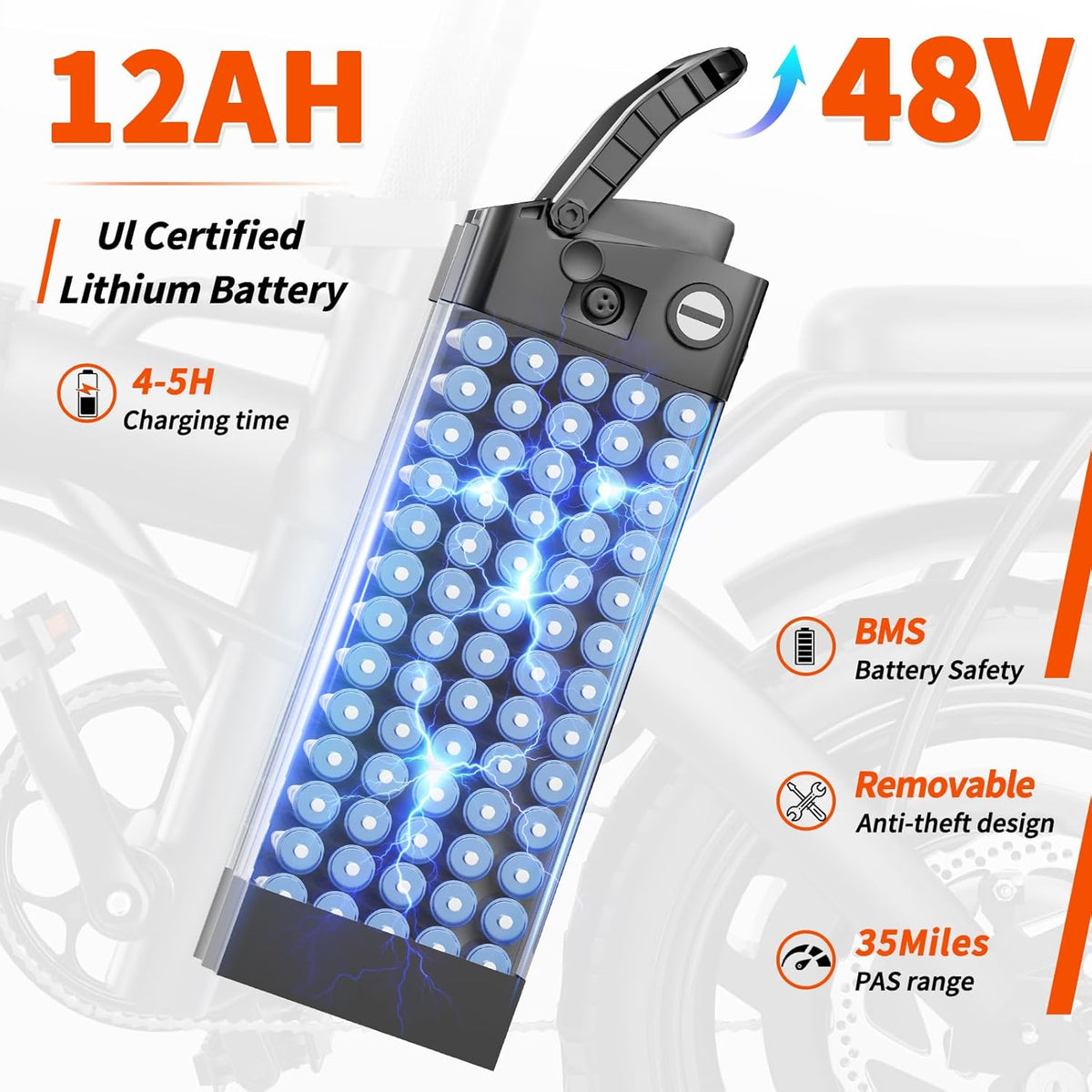 Vélo électrique pliable pour adultes, moteur de 500 W, vitesse maximale de 40 km/h et autonomie de 56 km, mini vélo électrique de 35,5 cm avec batterie amovible de 48 V et 576 Wh, certifié UL, idéal pour les trajets domicile-travail et les
