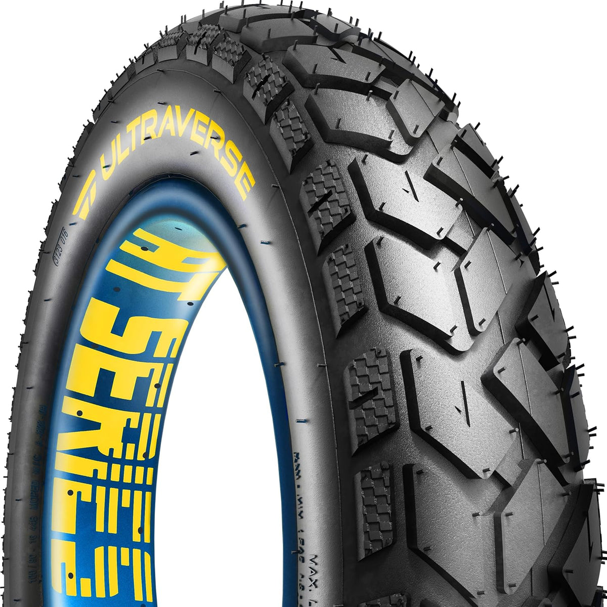 Pneu large ULTRAVERSE 20x4 pour VTT et vélos électriques - Pneu large 20 pouces robuste et haute performance, bande de roulement directionnelle tout terrain durable, densité supérieure pour les aventures sur route et sentier - 1 unité - Enhanced