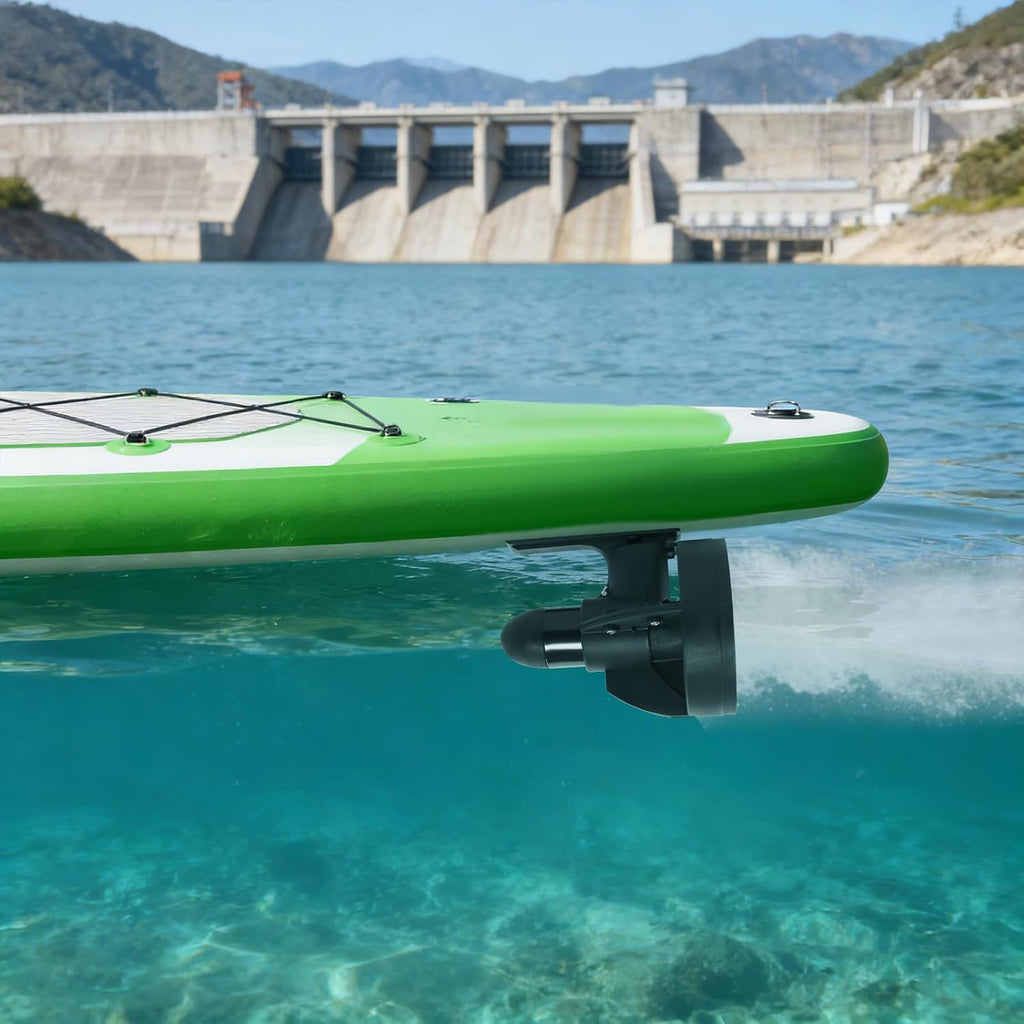 Aileron motorisé électrique 12 V pour paddle, moteur électrique 288 W pour SUP, hélice motorisée pour paddle avec commande par bouton, kit propulseur rechargeable pour planche de surf et kayak (batterie non incluse). - Enhanced