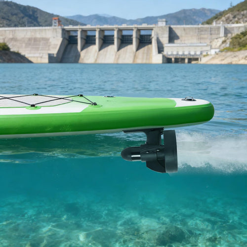 Aileron motorisé électrique 12 V pour paddle, moteur électrique 288 W pour SUP, hélice motorisée pour paddle avec commande par bouton, kit propulseur rechargeable pour planche de surf et kayak (batterie non incluse). - Enhanced