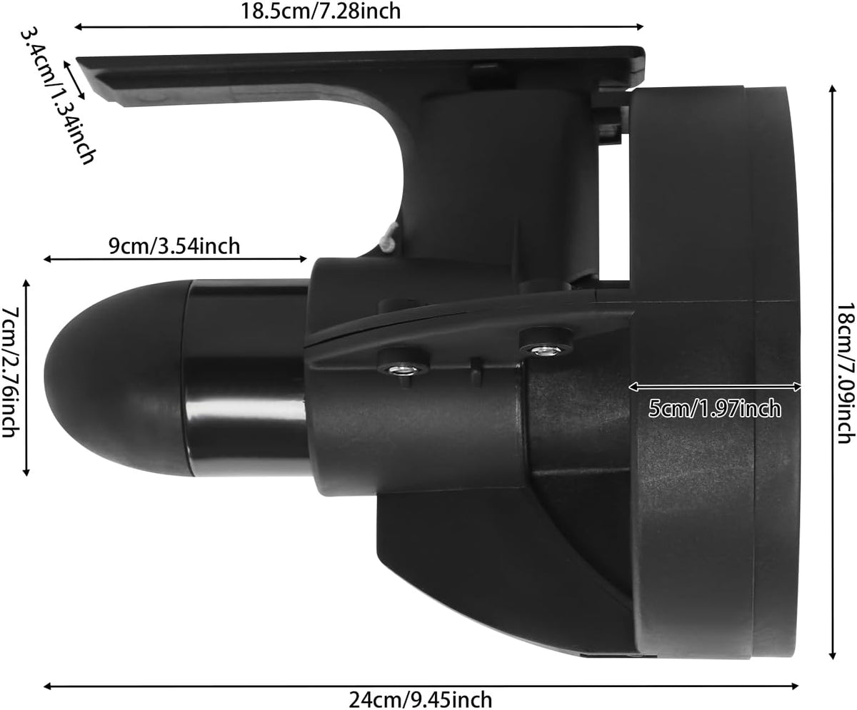 Aileron motorisé électrique 12 V pour paddle, moteur électrique 288 W pour SUP, hélice motorisée pour paddle avec commande par bouton, kit propulseur rechargeable pour planche de surf et kayak (batterie non incluse). - Enhanced