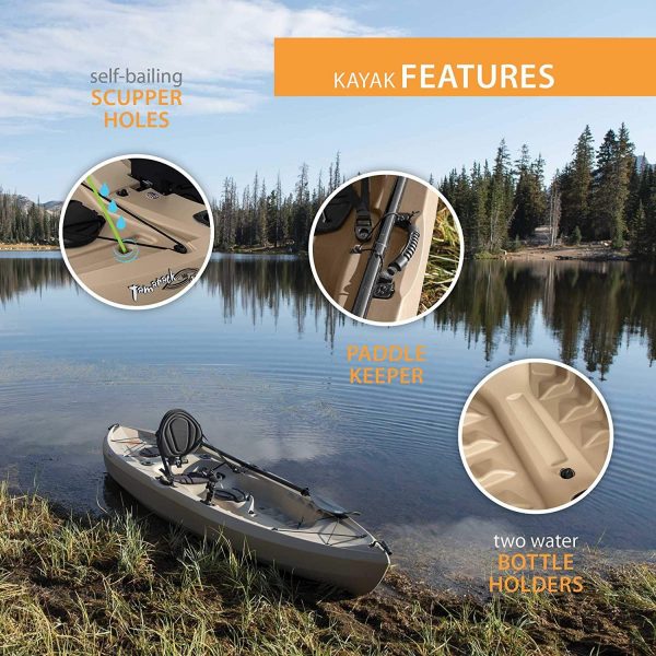 Pack de 2 kayaks de pêche Lifetime 90806 Tamarack Angler 100 C (pagaies incluses) - Enhanced