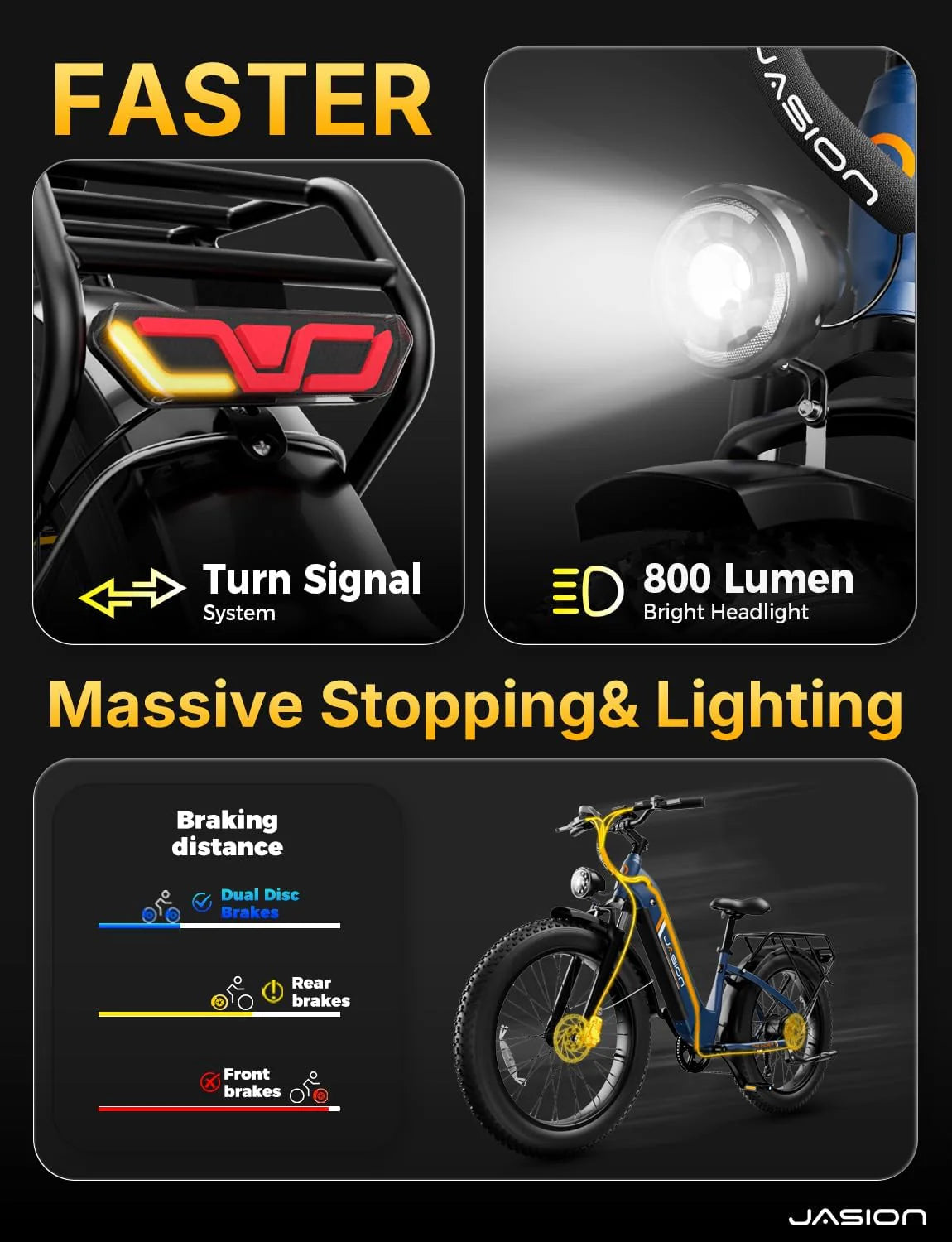 Vélo électrique Thunder 1500 W, vitesse supérieure à 48 km/h, autonomie de 129 km, pneus larges, freins à disque hydrauliques - Enhanced