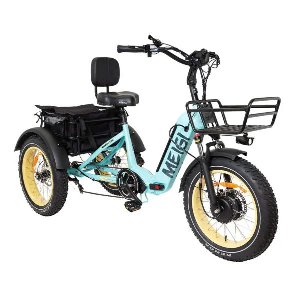 Tricycle électrique pliable à gros pneus 20 pouces 48 V/14 Ah 750 W, 150 kg - Enhanced
