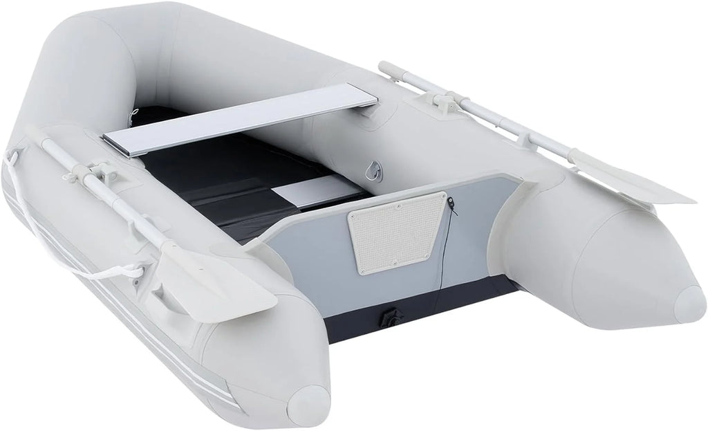 Bateau pneumatique CREWORKS 7,5 pi, annexe de sport pour 2 personnes, 660 lb, avec pompe, rames en aluminium et plancher, radeau/kayak gonflable robuste pour adultes - Enhanced