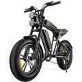 Vélo électrique 1000 W pour adultes, style rétro, 45 km/h, autonomie de 151 km, pneus larges de 51 cm, suspension intégrale, certifié UL - Enhanced
