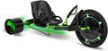 Tricycle Drift 20 pouces pour enfants de 8 ans et plus, siège réglable, lumières LED, frein au pied, vert/noir - Enhanced