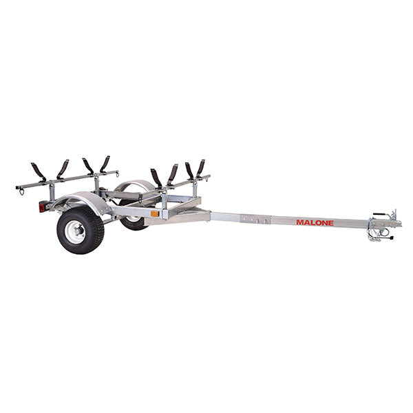 Ensemble remorque pour kayak Malone LowMax 2, capacité de 272 kg, acier galvanisé, feux à DEL, pneus homologués pour une vitesse de 113 km/h - Enhanced