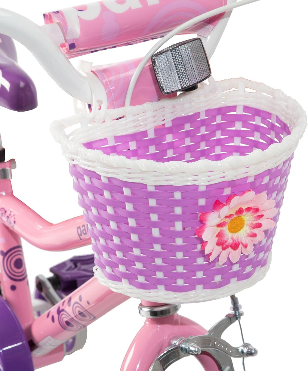 Vélo JOYSTAR Paris pour filles de 3 à 8 ans, 14, 16 et 18 pouces, avec stabilisateurs, panier et frein à main, plusieurs couleurs - Enhanced