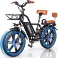 Vélo électrique Bopzin 1000W pour adultes, batterie amovible 48V 15Ah, dimensions : 20 x 4,0 pouces - 1000W - Enhanced