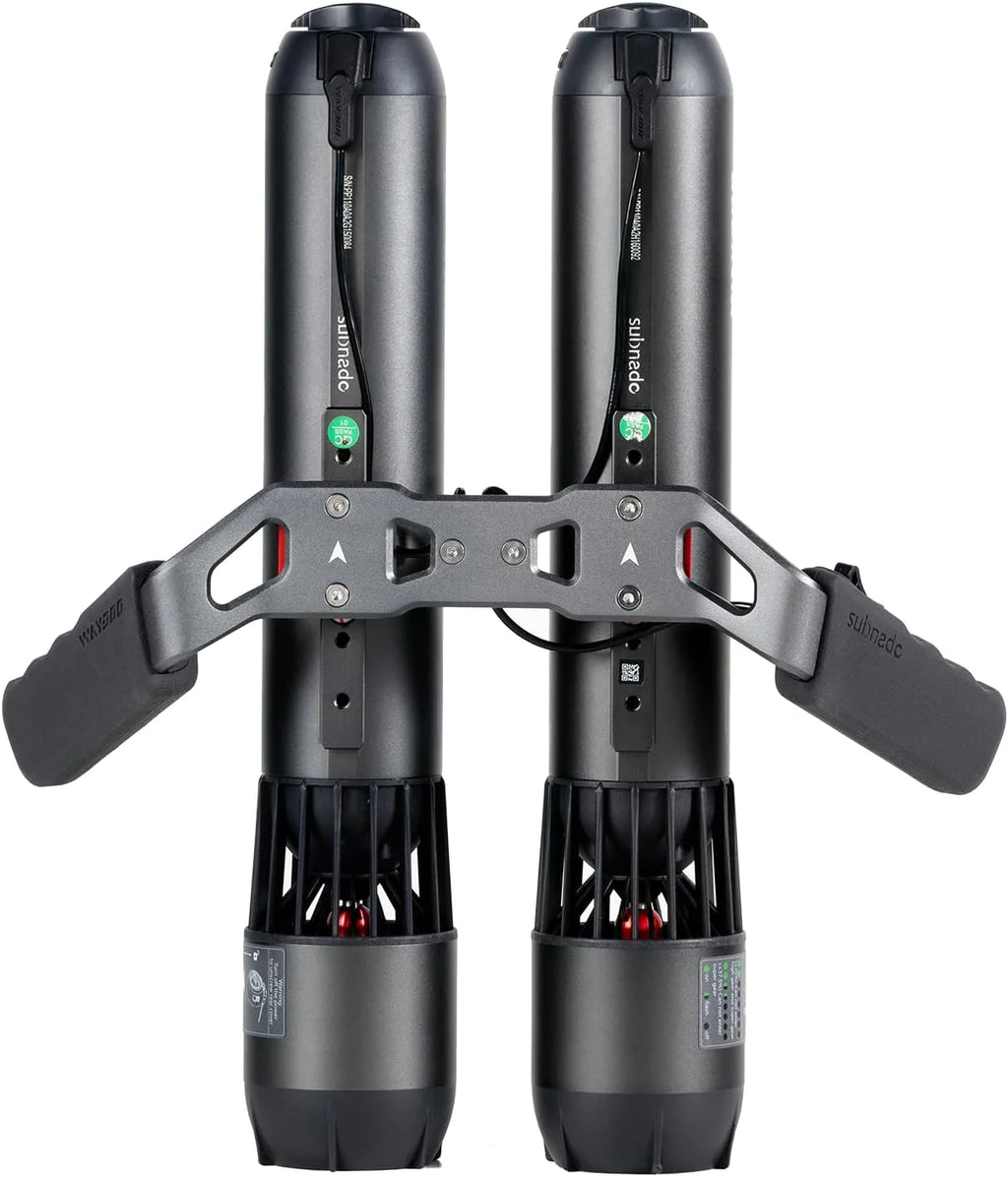 Support de poignée pour moteur double Subnado + scooter sous-marin Subnado (lot de 2) avec 2 poignées, 2 kits de fixation pour bras et 2 anneaux de fixation pour accessoires - Enhanced