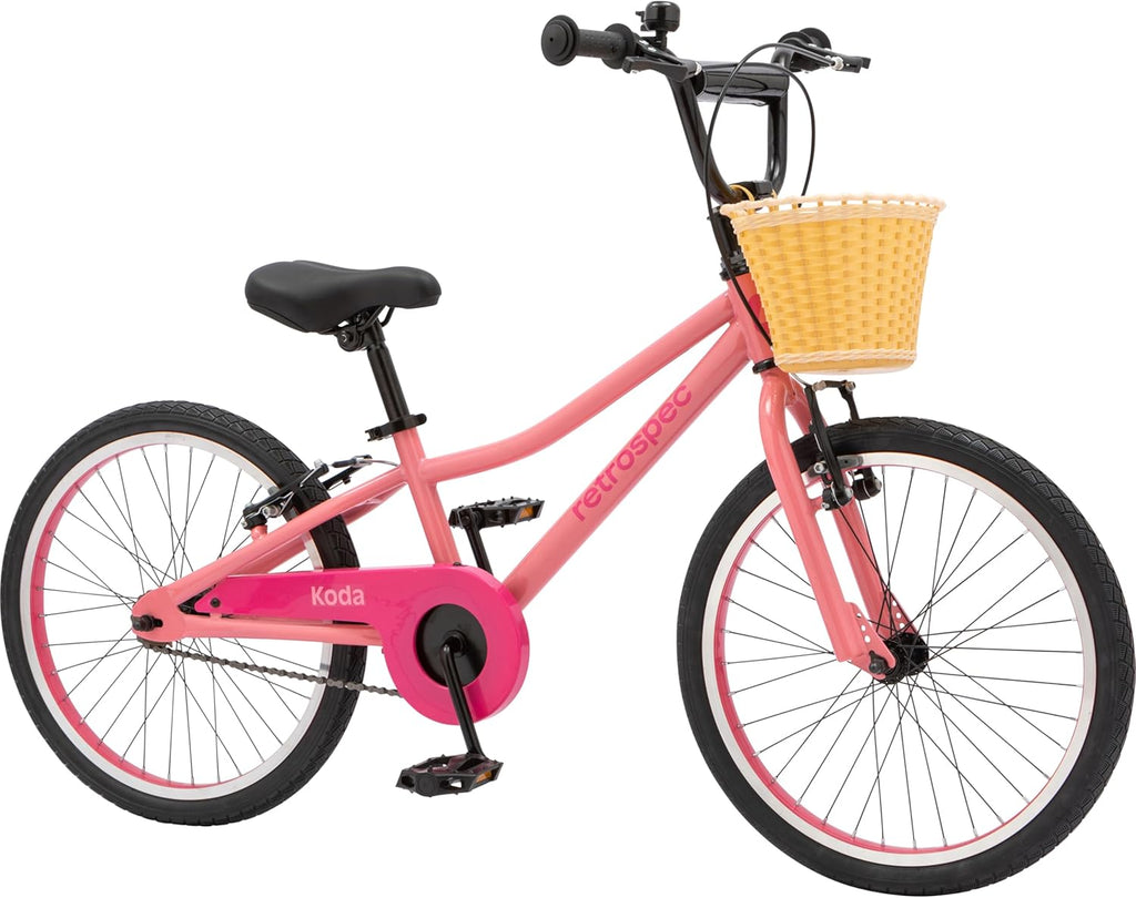 Vélo enfant Retrospec Koda Plus pour garçons et filles de 6 à 8 ans - Vélo enfant 20 pouces, selle et guidon réglables - Enhanced