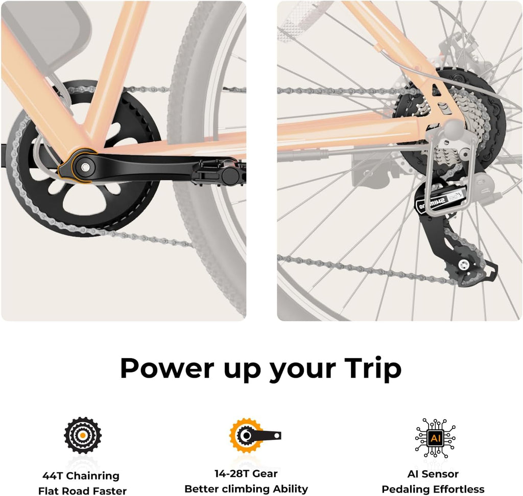 Vélo électrique EB5, moteur 500 W, autonomie 64 km, vitesse 32 km/h - Enhanced