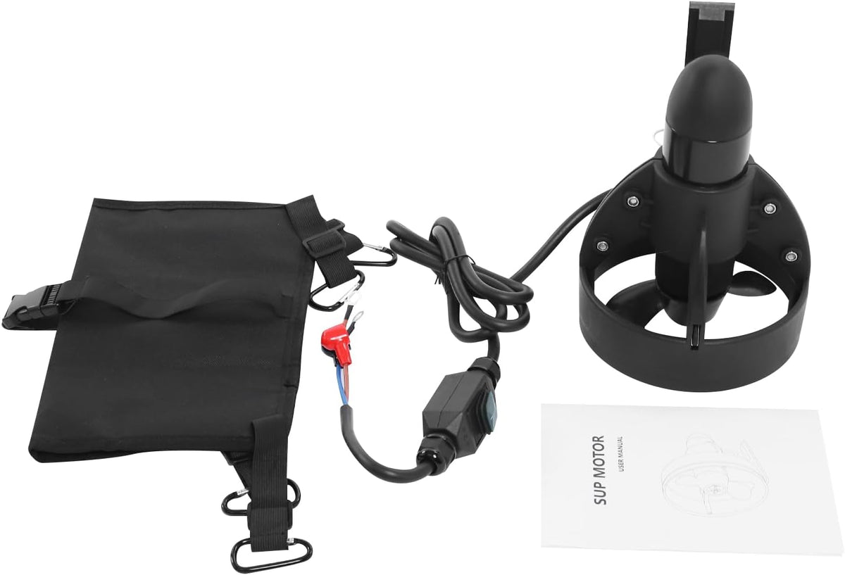 Aileron motorisé électrique 12 V pour paddle, moteur électrique 288 W pour SUP, hélice motorisée pour paddle avec commande par bouton, kit propulseur rechargeable pour planche de surf et kayak (batterie non incluse). - Enhanced