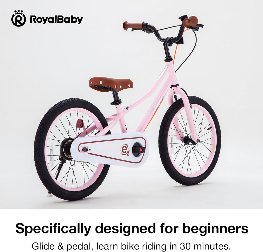 Vélo enfant RoyalBaby Terra EZ Balance, vélo convertible à pédales, 14, 16 et 18 pouces, facile à apprendre à pédaler, pour garçons et filles de 3 à 9 ans, débutants. - Enhanced