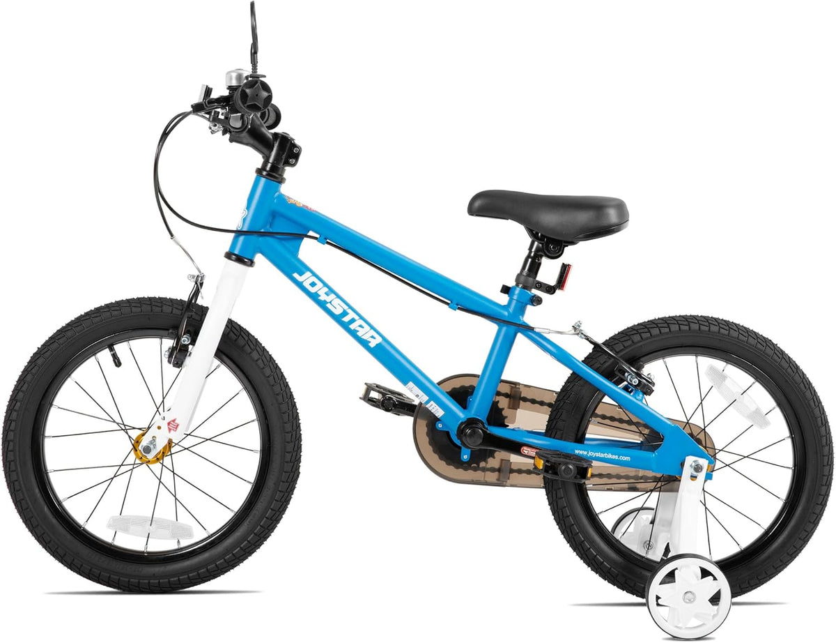 Vélo enfant JOYSTAR Lomand 14, 16, 18 et 20 pouces avec stabilisateurs, style BMX, pour garçons et filles de 3 à 12 ans, double frein V-Brake, selle réglable, plusieurs couleurs - Enhanced